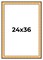 24x36 Traditional Picture Frame with UV-Resistant Acrylic & Acid Free Backing, Available in 3 Finishes - Black, Brown, Gold